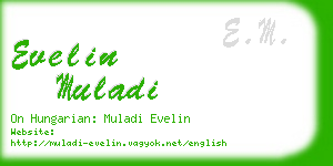 evelin muladi business card